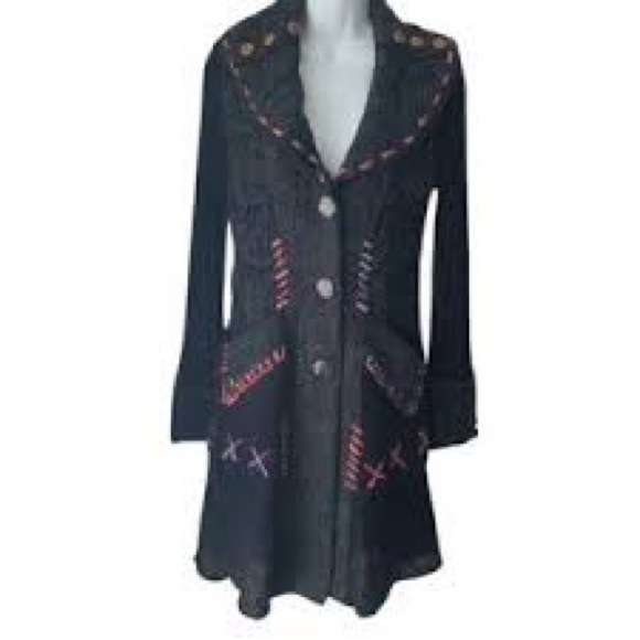 Sweaters - Felicity wool mohair cardigan unique embroidered sweater vintage